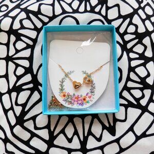 🎁 Small "G" Initial and Heart Necklace